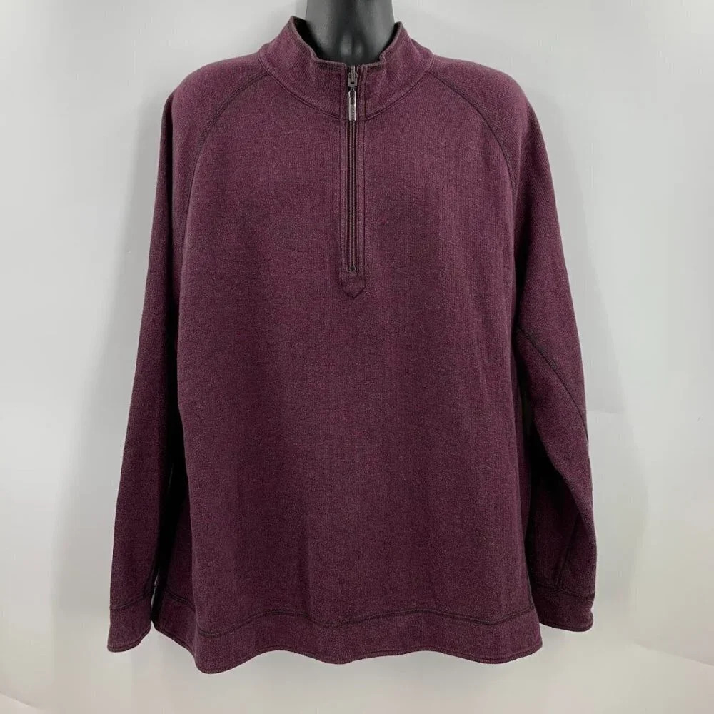 Tommy Bahama Men's Slubtropic TD211804 Reversible Half-Zip Sweatshirt Size XXL